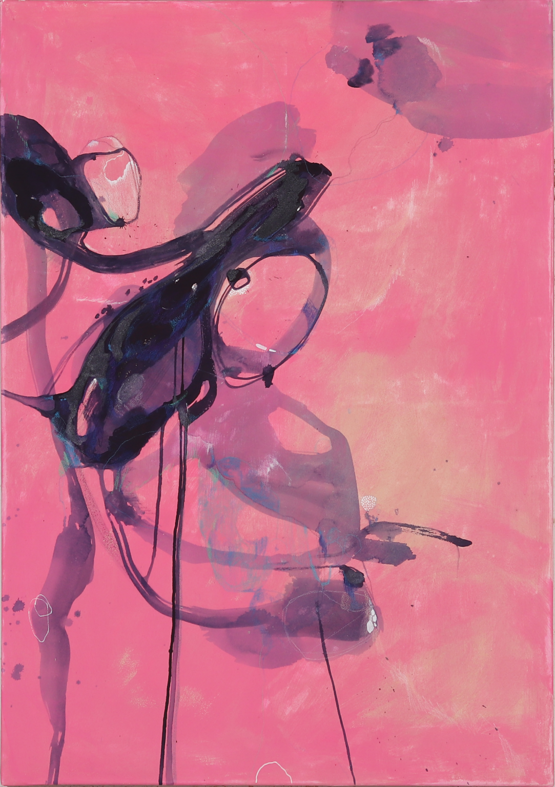 — flieg!— 2024 mixed media auf leinwand, 70 x 100 cm