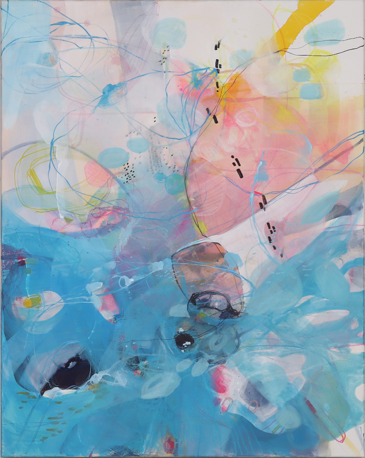 — durch — 2023 mixed media auf leinwand, 80 x 100 cm