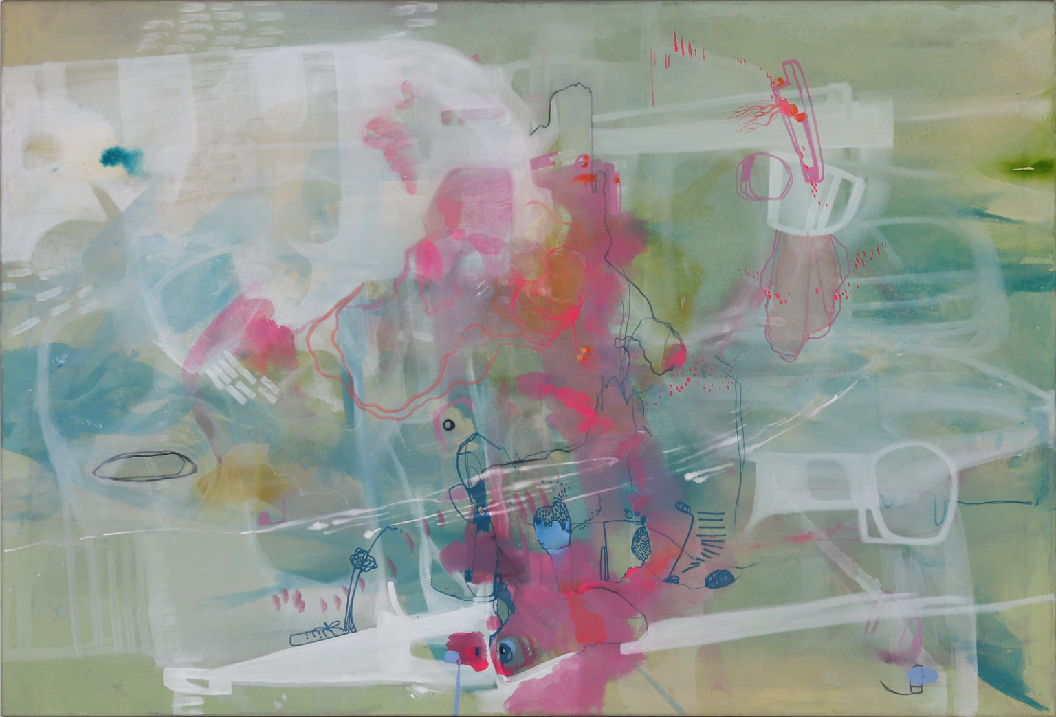 — männeken — 2023 mixed media auf leinwand, 140 x 95 cm