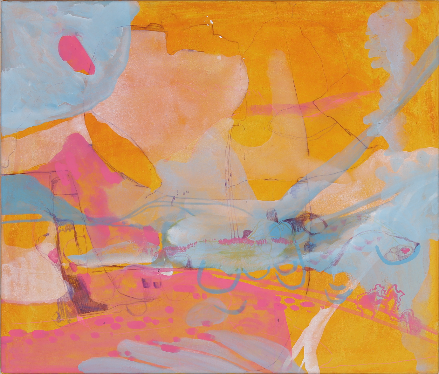 — splash — 2024 mixed media auf leinwand, 70 x 60 cm