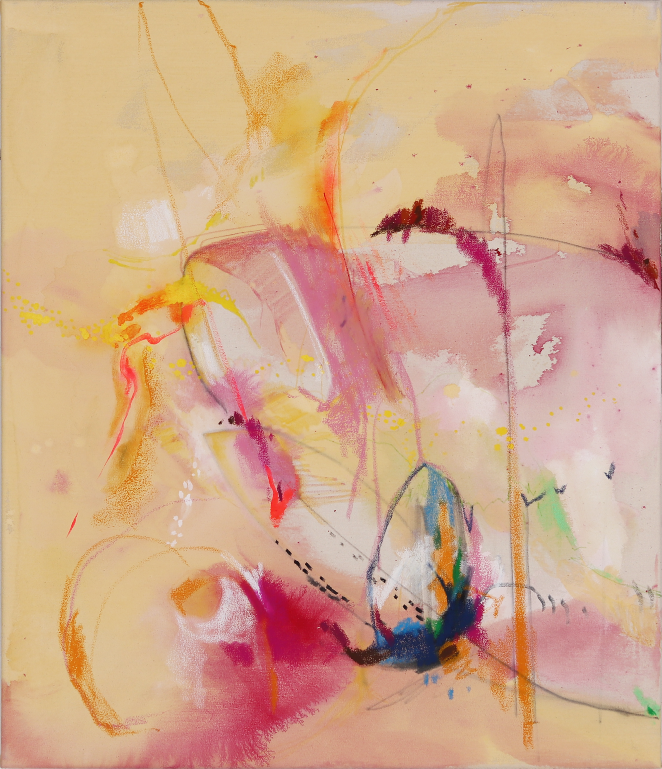 — so + so = sooo 1 — 2025 mixed media auf leinwand, 60 x 70 cm